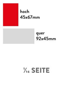 Grösse: Sechzehntel Seite