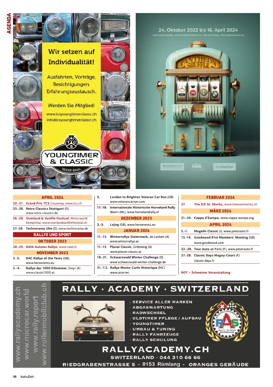 AutoZeit Veranstaltungen: Rallye und Sport